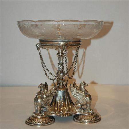 Victorian Silver Plated and Etched 6860b