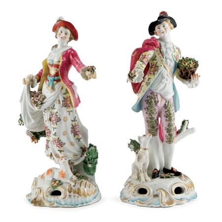 Pair of Chelsea Style Porcelain