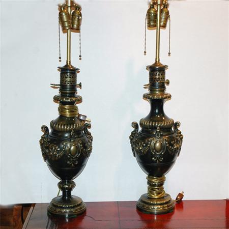 Pair of Empire Style Patinated-Bronze