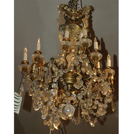 Rococo Style Gilt-Metal and Glass