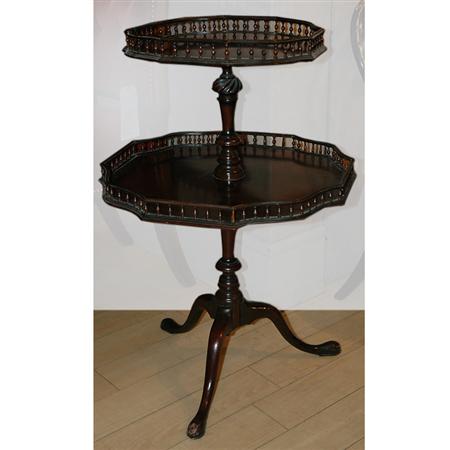 George III Style Mahogany Two-Tier