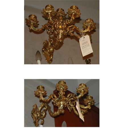 Pair of Renaissance Style Gilt Bronze 6864b