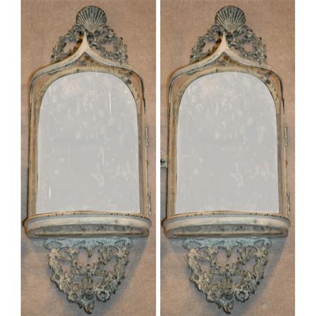 Pair of Louis XVI Style Glass Wall