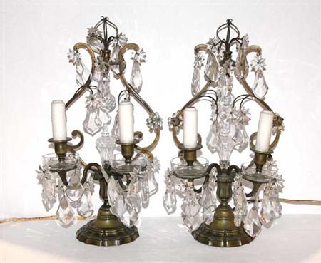 Pair of Louis XV Style Cut Glass 68651