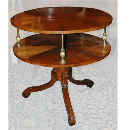 Regency Style Rosewood Two-Tier Table
	