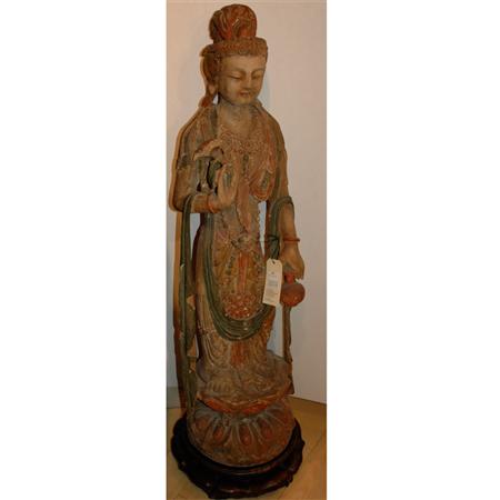 Chinese Carved and Painted Figure