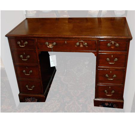 George III Style Oak Partners Desk
	