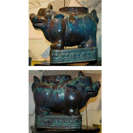 Pair of Chinese Flambe Glazed Ceramic 6873c