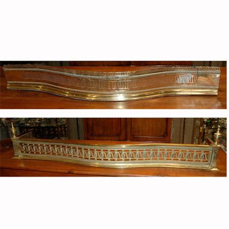 Neoclassical Style Brass Fire Fender 68761