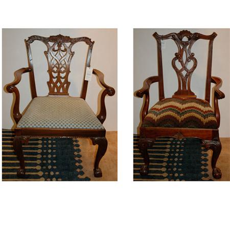 Two George III Style Mahogany Armchairs  687a3