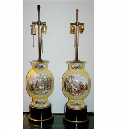 Pair of English Porcelain Vasiform 687ae