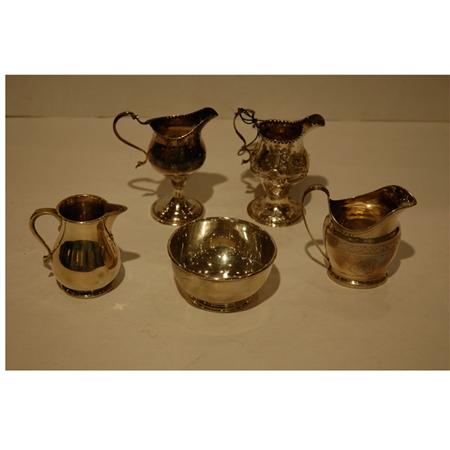 Group of Five English Silver Table 687b5