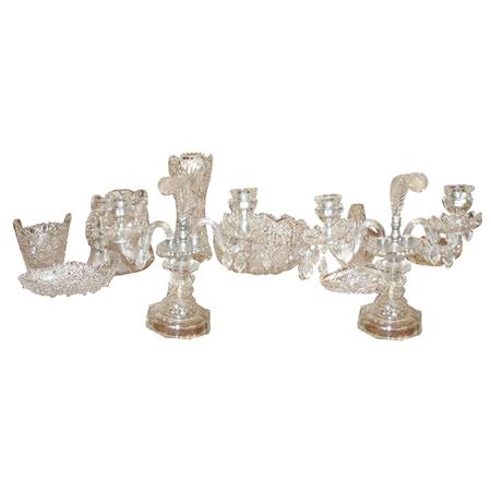 Pair of George III Style Cut Glass