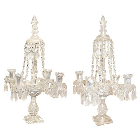 Pair of George III Style Cut Glass