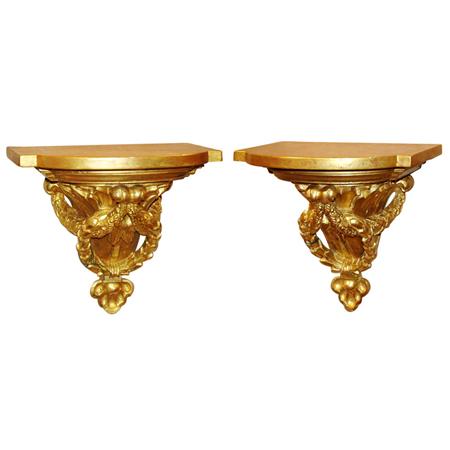 Pair of Neoclassical Style Gilt Wood 6843c