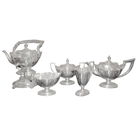 Gorham Sterling Silver Five-Piece Tea