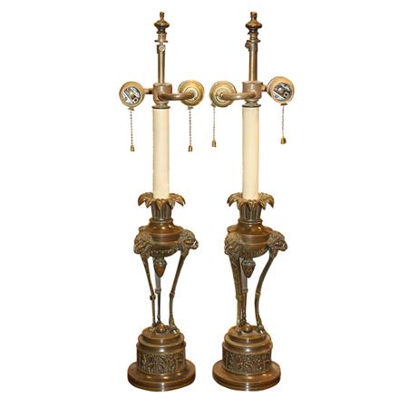 Pair of Neoclassical Style Bronze Candlesticks
	Estimate: $500  - $700