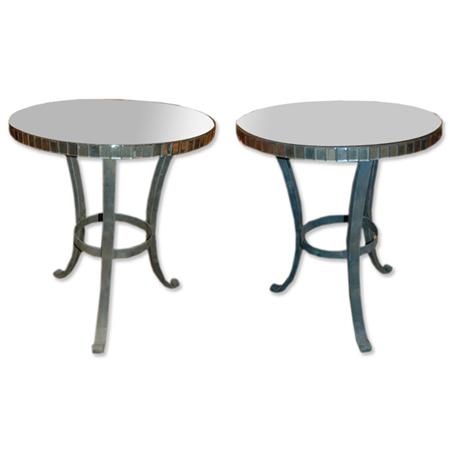 Pair of Mirrored Occasional Tables Estimate nbsp 1 500 nbsp nbsp nbsp 2 500 68488