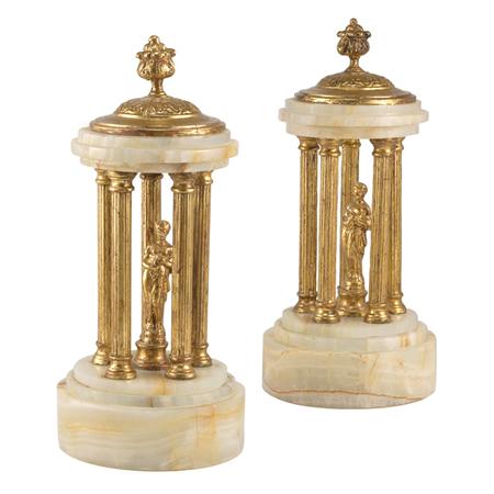 Pair of Neoclassical Style Gilt Metal 6848e