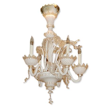 Venetian Style Glass Five-Light