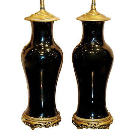 Pair of Chinese Black Lamps Estimate nbsp 800 nbsp nbsp nbsp 1 200 684c2