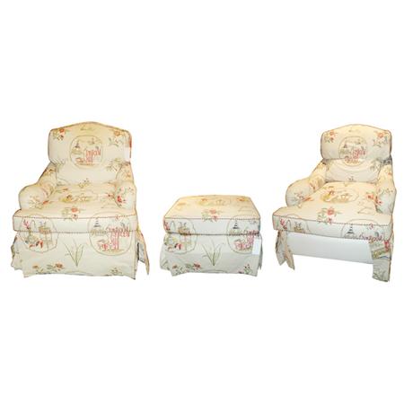 Pair of Upholstered Club Chairs 684c5