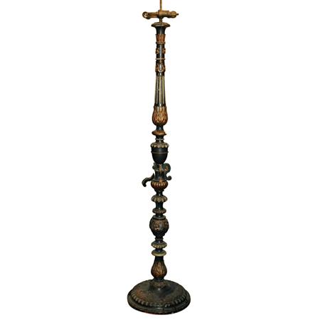 Baroque Style Painted Candlestick 684cb