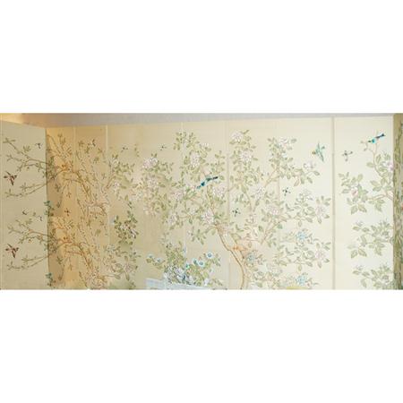 Painted Silk Ten-Panel Screen
	  Estimate:$600-$800