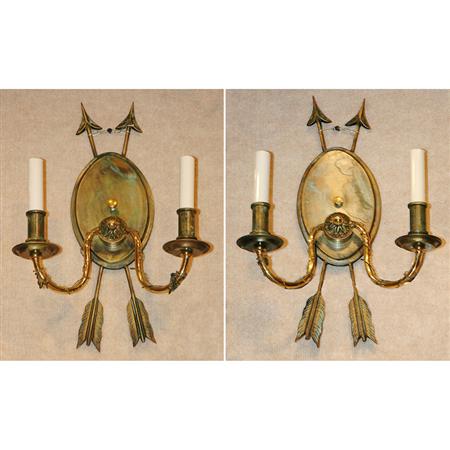 Pair of Empire Style Gilt-Metal