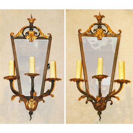 Pair of Baroque Style Mirrored 68580