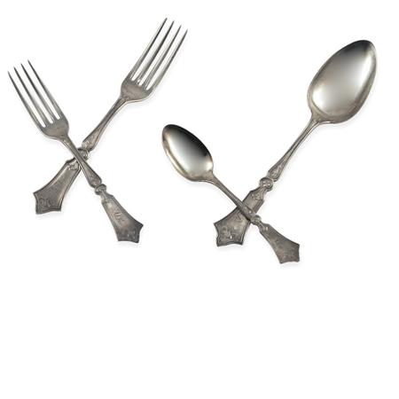 J Cook Coin Silver Partial Flatware 68972