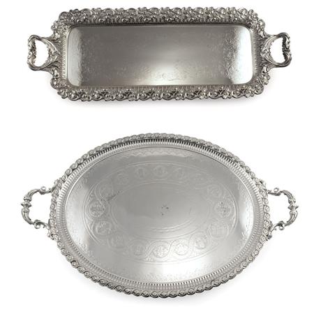 Two Silver Plated English Rococo 6897e