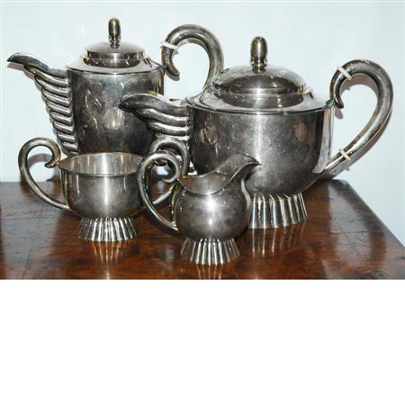 Continental Silver Four-Piece Tea