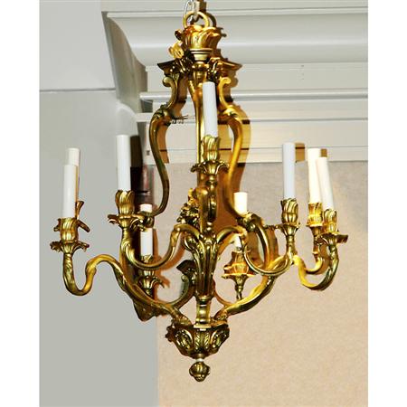 Louis XV Style Gilt Bronze Nine Light 689ae