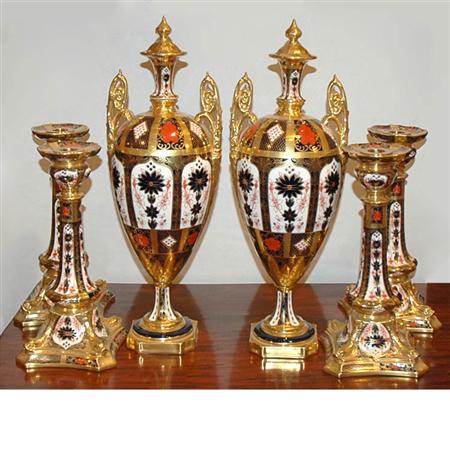 Pair of Royal Crown Derby Porcelain 689c2