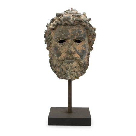 Patinated-Bronze Head of an Ancient