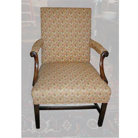 George III Style Mahogany Upholstered 689e8