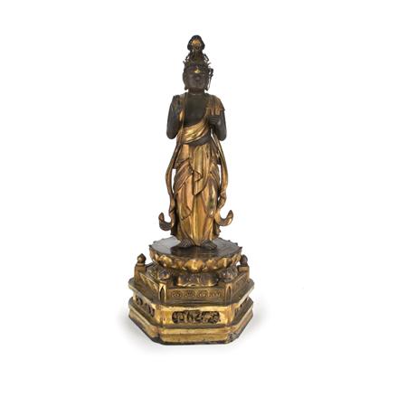 Japanese Gilt Wood Figure of Buddha  68a21