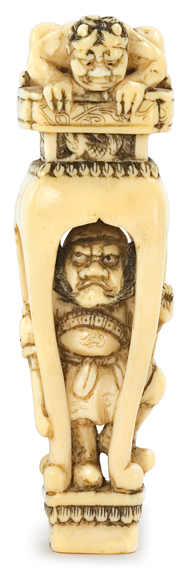 Japanese Ivory Netsuke of Shoki and