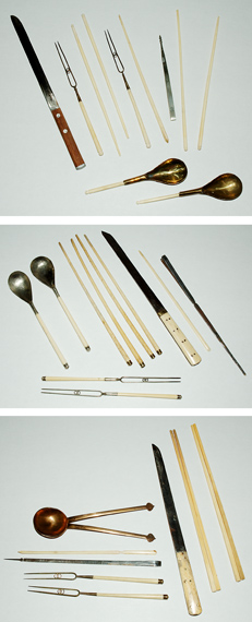 Group of Three Traveling Utensil Sets
	