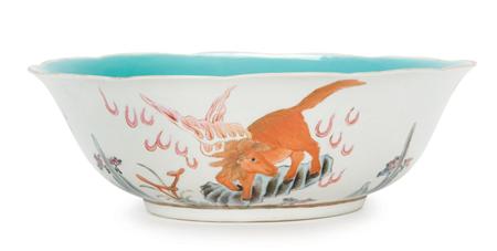 Famille Rose Glazed Porcelain Bowl  68a73