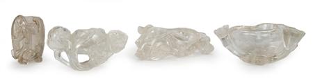 Four Rock Crystal Shaped Bowls
	