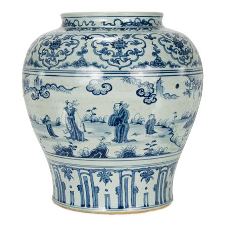 Chinese Blue and White Glazed Porcelain