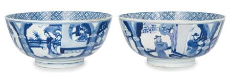 Two Chinese Blue and White Glazed 68a91