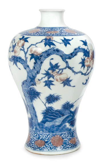 Chinese Blue Red and White Glazed 68a94