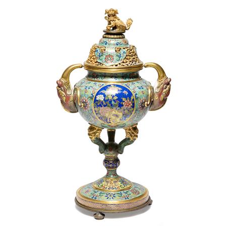 Chinese Cloisonne Footed Censer  68abb