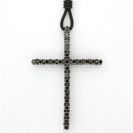 Black Diamond Cross Pendant with 68b7b