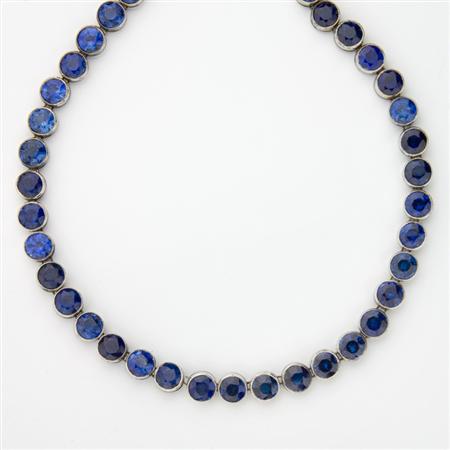 Synthetic Sapphire Necklace  68ba4
