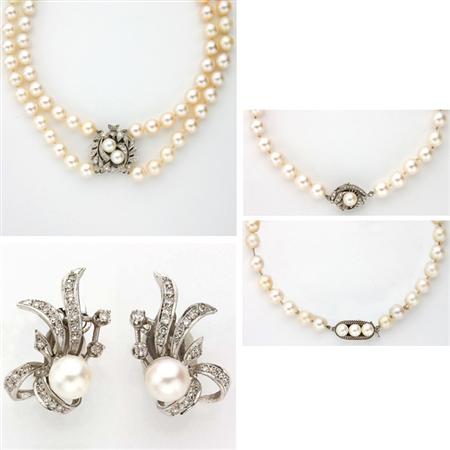 Three Cultured Pearl Necklaces 68ba6