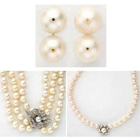 Two Cultured Pearl Necklaces and